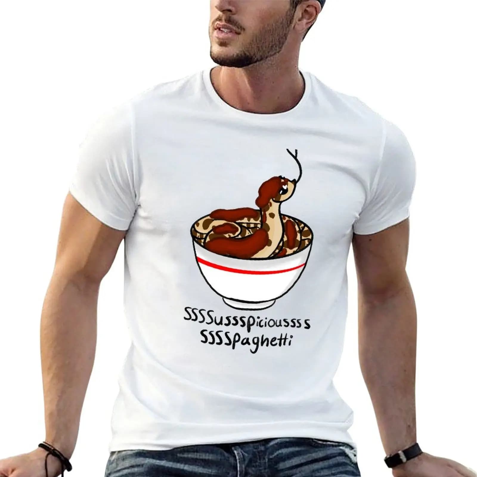 Suspicious Spaghetti | Hognose Snake T-Shirt funny gifts boys whites sweat shirts, men