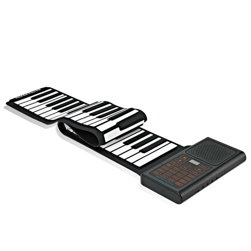 61-Key Manual-Roll Piano Smart Portable Multifunctional Digital Piano for Adults with Foldable Design