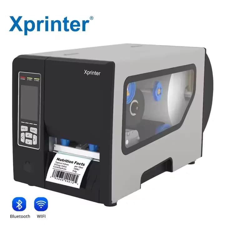 Industrial 300 Dpi Label Printing Machine Thermal Transfer Roll Sticker Printer With 120mm Max Paper Size In Stock