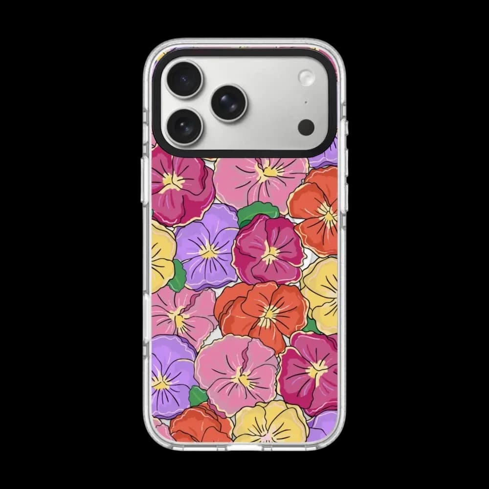 Creative Painted Flowers Acrylic / Mirror Magnetic Case: Compatible with IPhone 17 16 15 14 13 12 Pro Max 17 Air