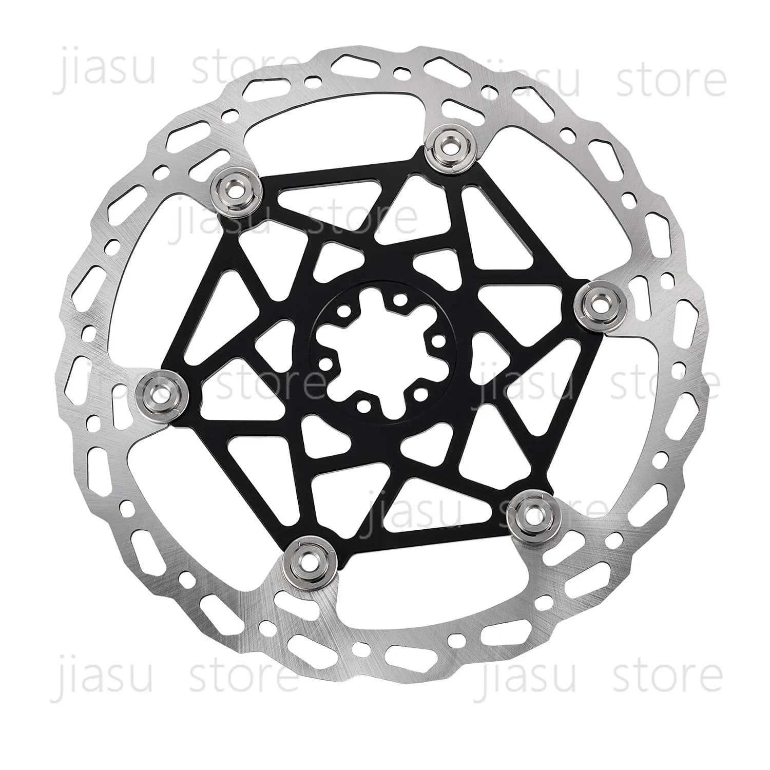CNC Aluminum Silver Front Floating Brake Disc Compatible with Light Bee Motorcycle, Wear-resistant Modification Parts
