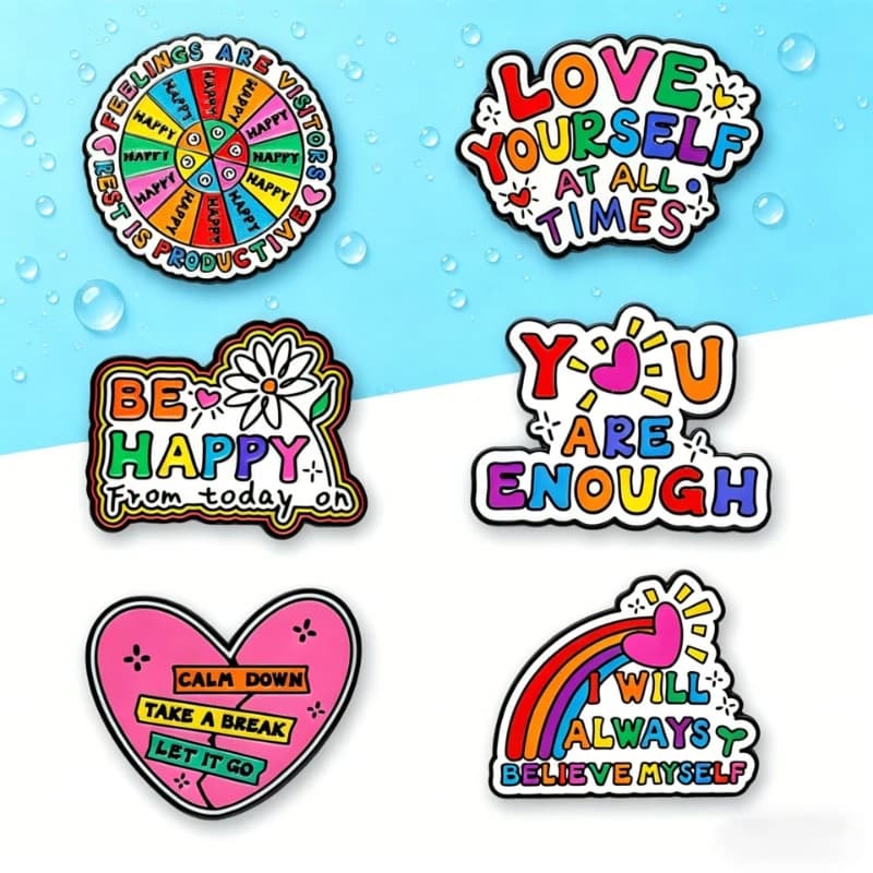 Autism Awareness English Design Brooch Mental Health Public Welfare Metal Pin Badge DIY Clothing Bag Scarf Hat Jeans Accessories