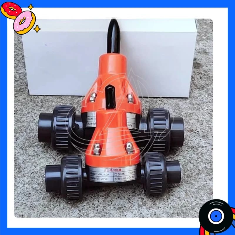 DN15/20/25 UPVC Back Pressure Valve, Corrosion Resistant Relief Valve for Metering Pumpt