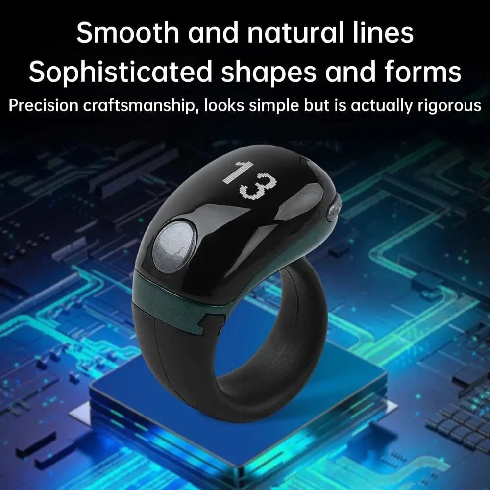 Removable Point Marker Digital Tally Counter 99999 LCD Display Touch Control Smart Ring Counter Type-C Charging