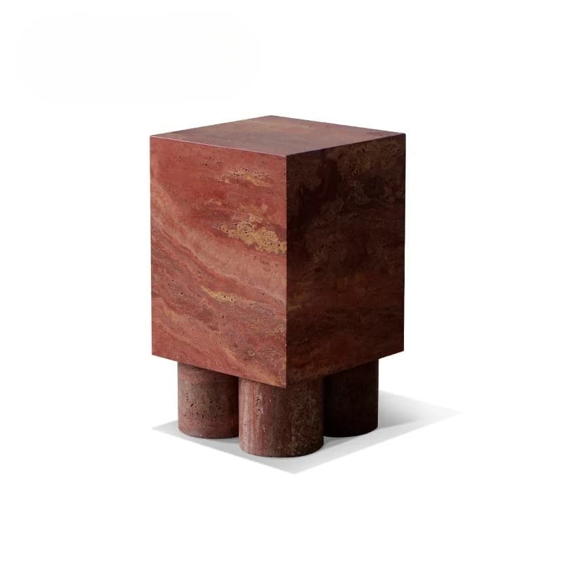Modern natural marble edge corner few minimalist light luxury flower stand