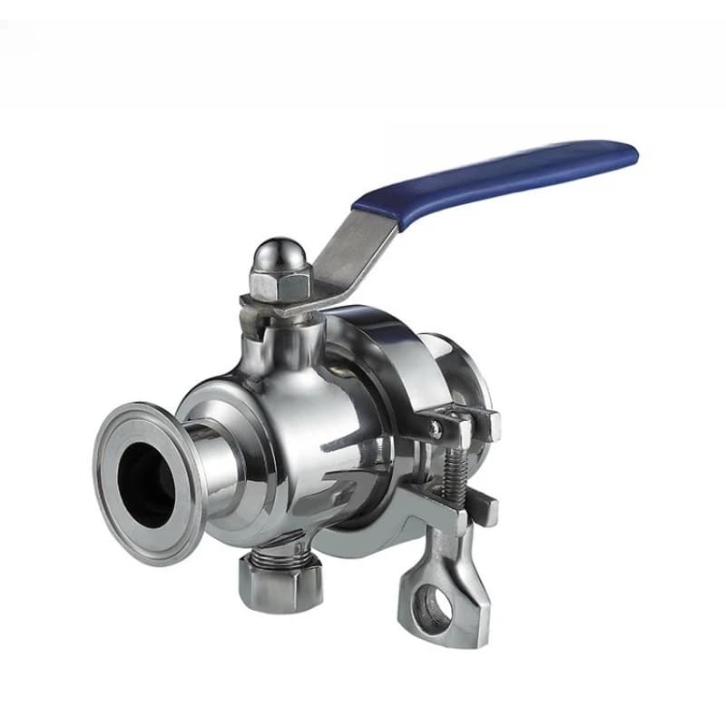 Sanitary ball valve, oxygen clamp straight-through non-retention 304/316L stainless steel quick-loading ball valve