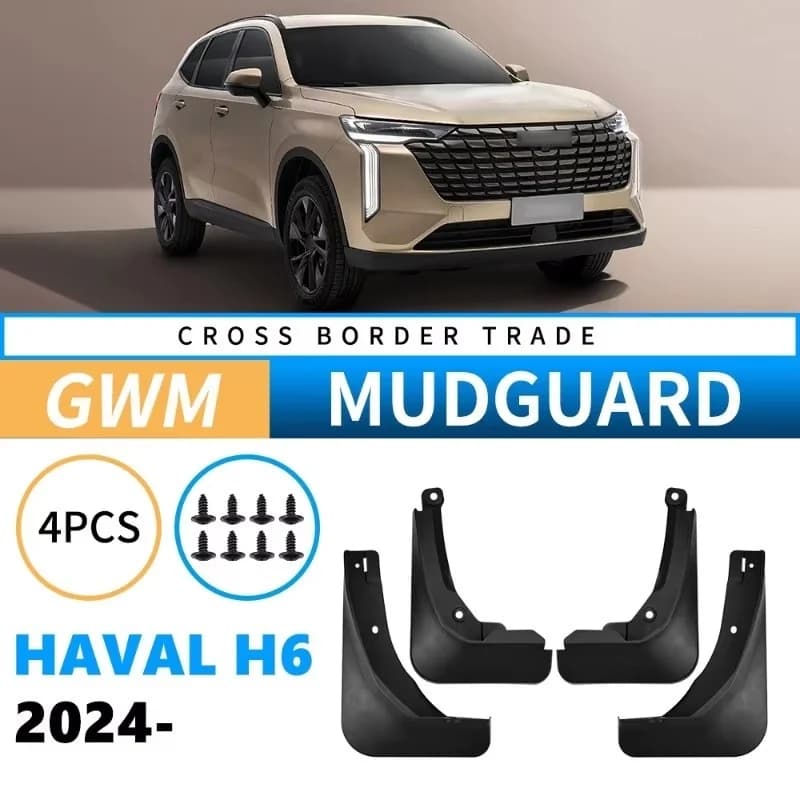 For GWM Haval H6 4th Gen 2024 2025 2026 Car Mud Flaps Mudflap Front Rear Fender Anti-splash Mudguards Guard Splash Accessories
