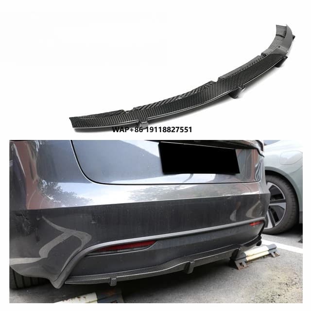 For New  Model 3 Dry Carbon Fiber Diffuser Body Kit 23-25 Model 3 Dry Carbon Fiber Rear Bumper Diffuser