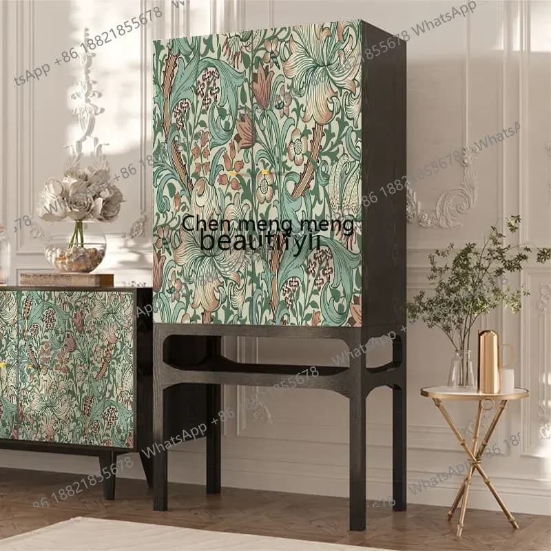 cn8350 LHY zqAmerican-Style Simple Pattern Meal Side Cabinet High-Leg Storage Cabinet Living Room Side Cabinet Kitchen Storage C