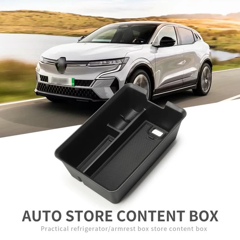 Car Center Console Armrest Storage Box For Renault Megane E-Tech 2022 2023 Central Storage Organizer Container Tray Accessories