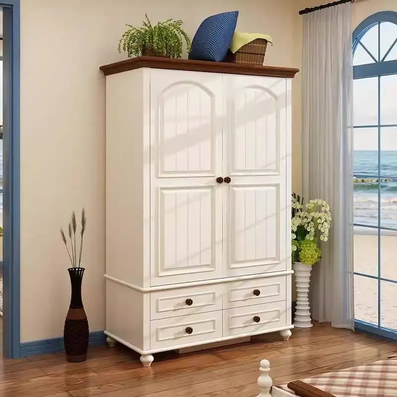 Drawer Nordic Wardrobe Closet European Luxury White Adult Wardrobe Closet Wooden Space Saving Armadio Guardaroba Furniture Home