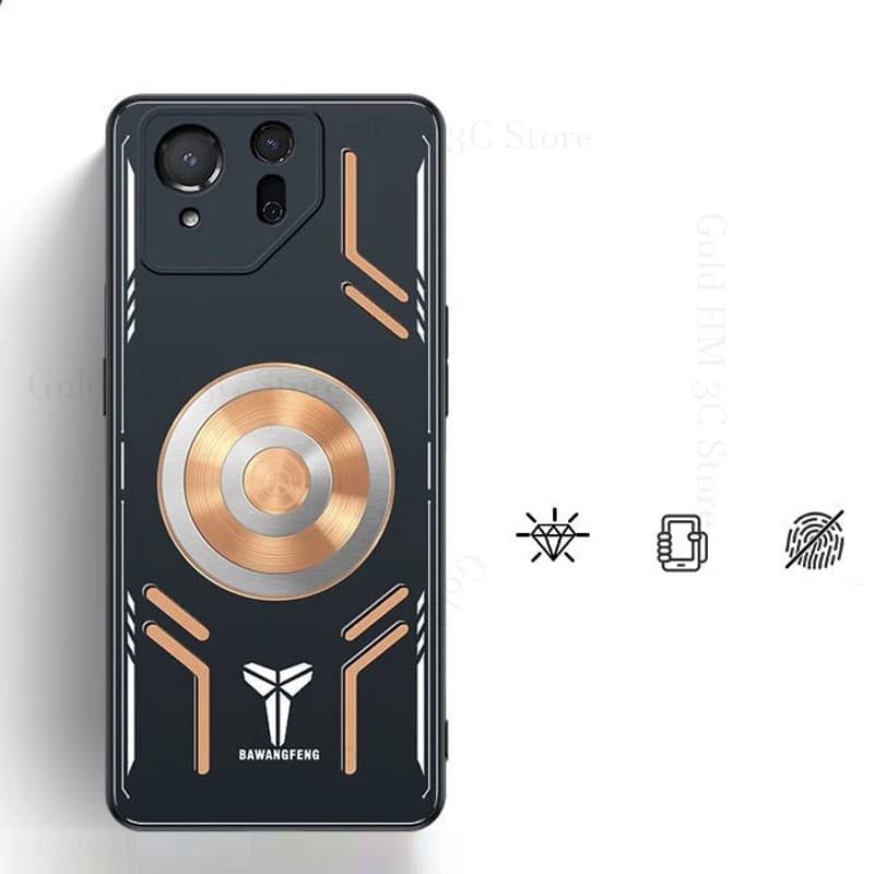 Cooling Heat Dissipation Magnetic Case For Asus Rog Phone 9 8 Pro Lens Protector Copper Metal Cover Rog Phone 7 6S 5S 5 8 9 Pro