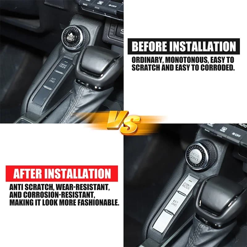 For Toyota Land Cruiser Prado 250 LC250 2024+ Stainless Steel Silver Car Driving Mode Key Decorative Stickers Car Accessories