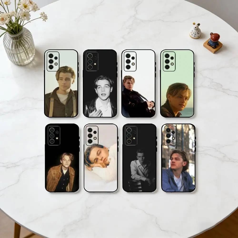 L-Leonardo DiCaprio  Phone Case Black Silicone Soft For Samsung S25,S24,S21,S22,S23,S30,Ultra,S20,Plus,Fe,Lite