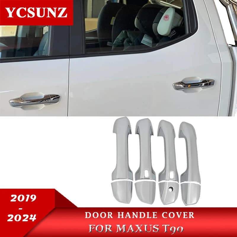 ABS Door Handle Cover For Maxus T90 2022 2023 2024 Car Exterior Parts Double Cabin