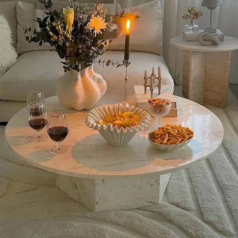 European Decoration Coffee Tables Round Modern Nordic Center Tea Table Apartments Designer Mesa De Centro Sala Furniture Home