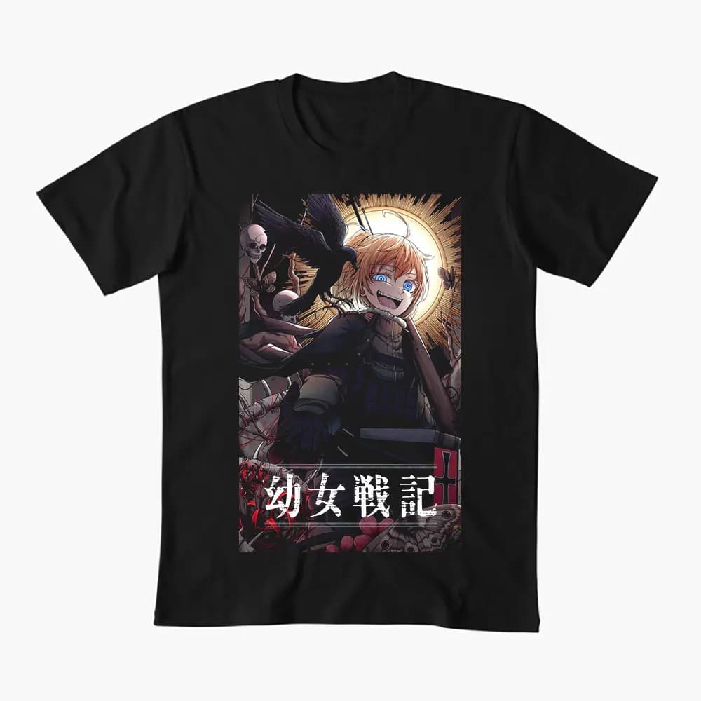 Saga Of Tanya The Evil 0429 Tanya Degurechaff Anime Gift t shirt Youjo Senki Manga tee Short-sleeve Y2K Clothes All size Tops