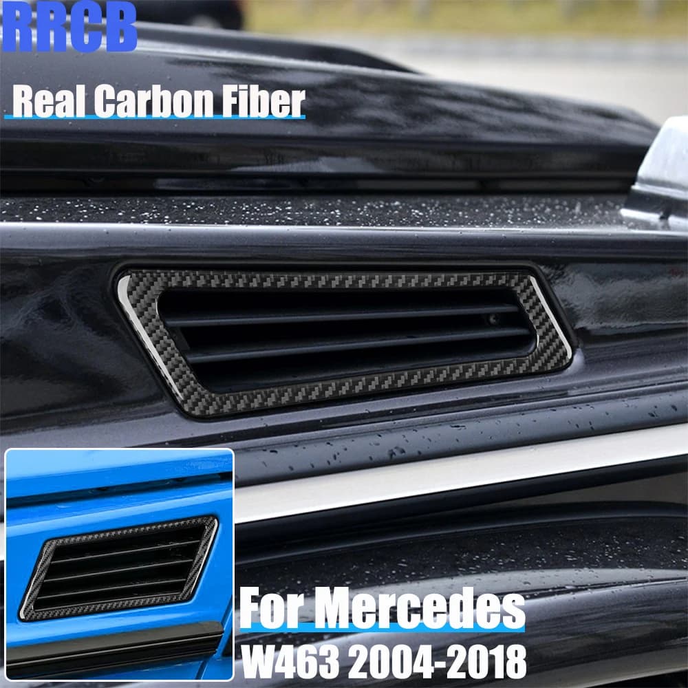 Real Carbon Fiber Car Accessories Hood Air Intake Soft Cover Sticker For Mercedes-Benz G Class W463 G500 G55 G63 G550 2004-2018