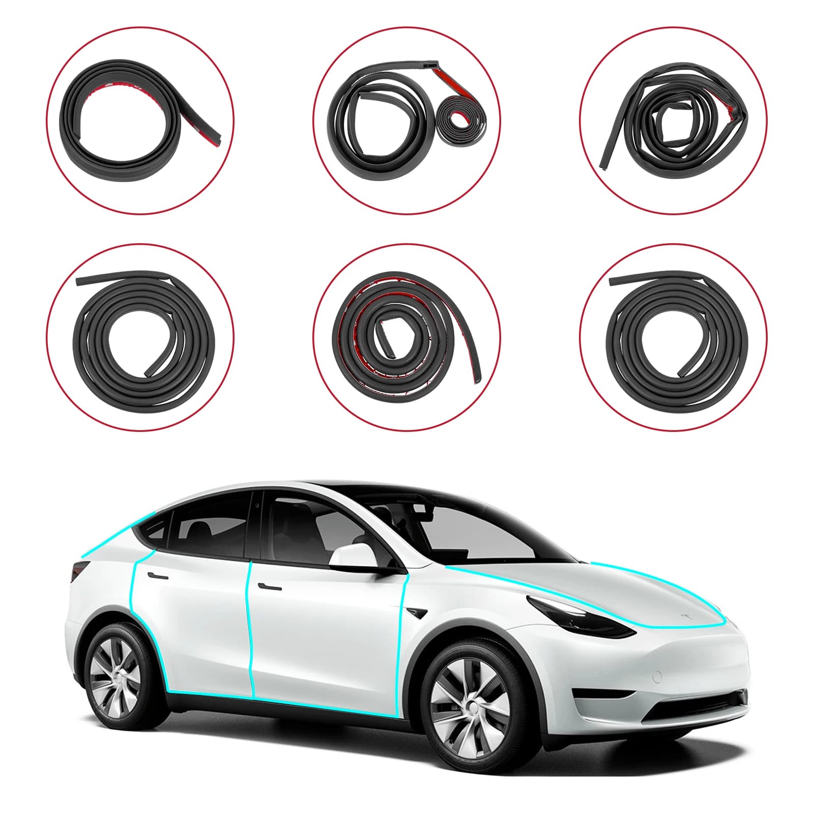 Weather Strip Rubber Seal Protector Guard Strip for Tesla Model Y Accessories 2020-2025 (Not Fit 2025 New Model Y Juniper)