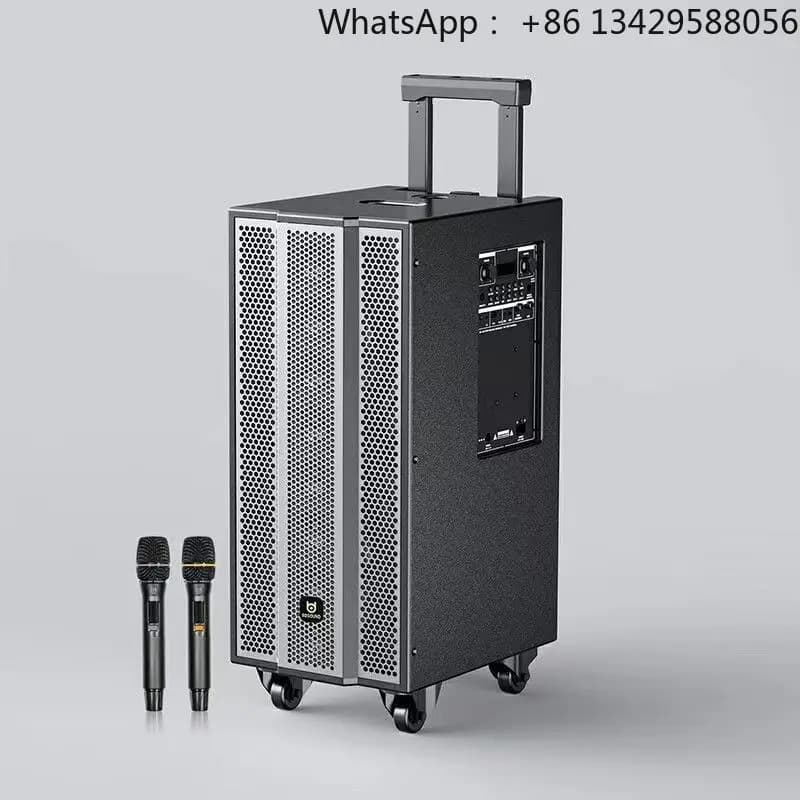 Outdoor Portable Wooden Speaker High-power Compact Size Sound Card Live Streaming Audio System