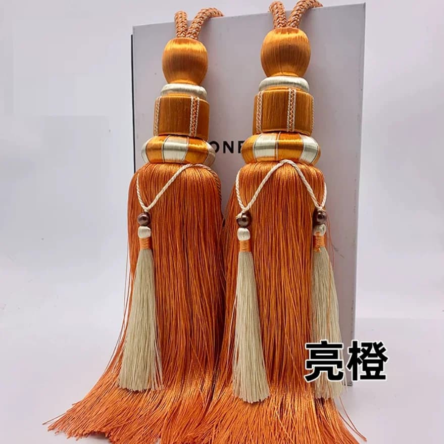 1 pair (2PCS) single ball 1 pair European Tassel Ball Curtain Accessories Luxury Hanging Hooks For Living Room Decoration