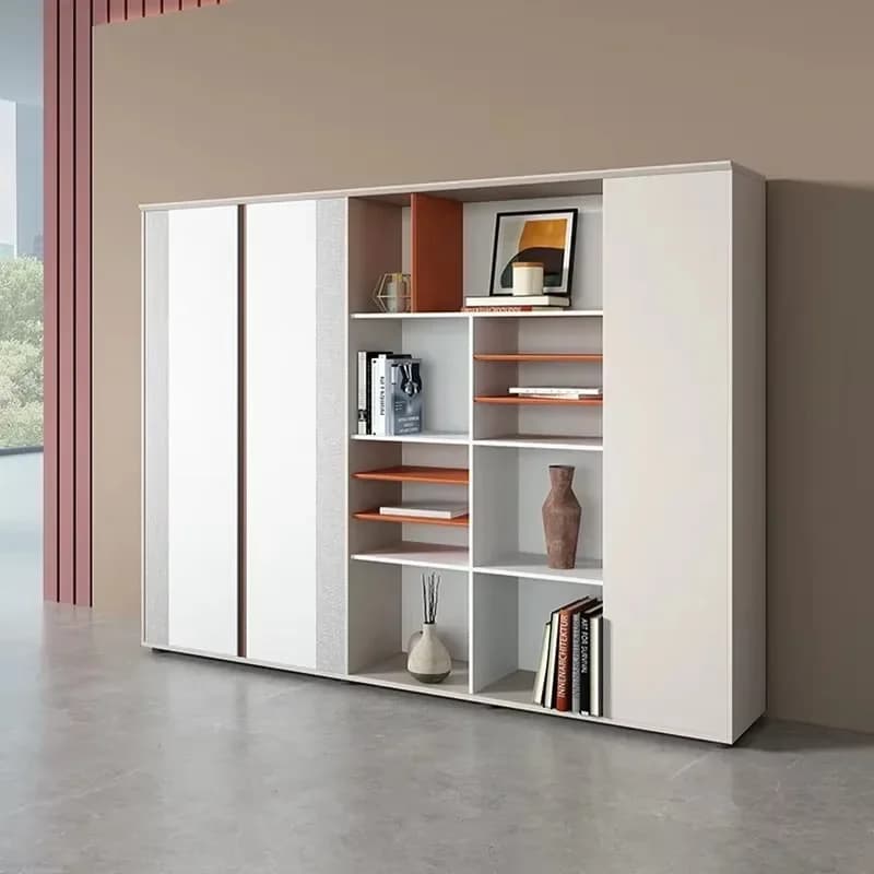 Document Display Cabinet Boss Table Background Cabinet Wooden Office Furniture Office Book Storage CabinetN20