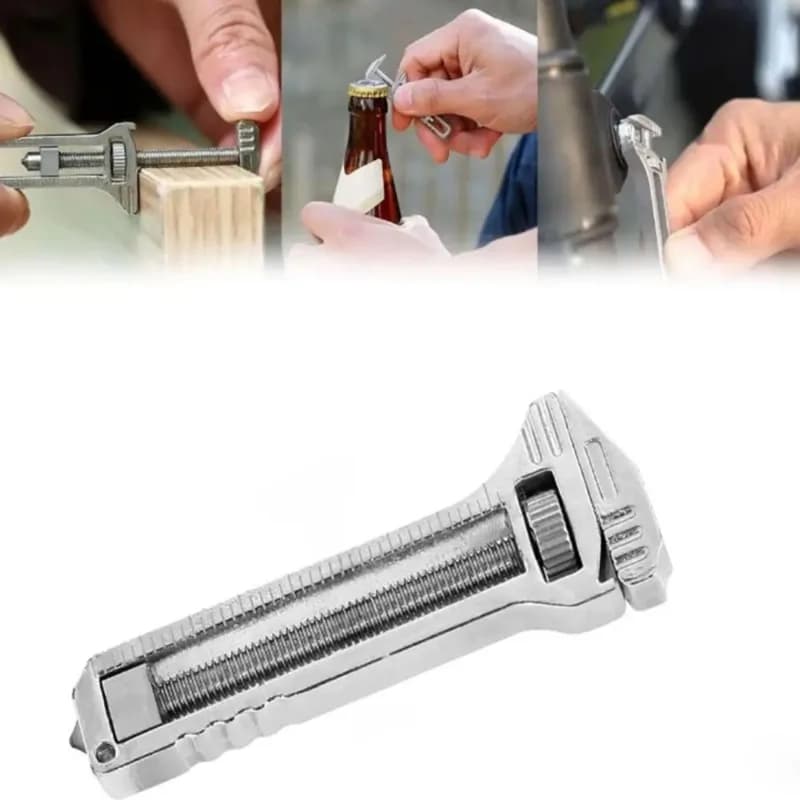 Keychain Bottle Opener Zinc Alloy Multifunctional Tool Alloy Caliper Wrench