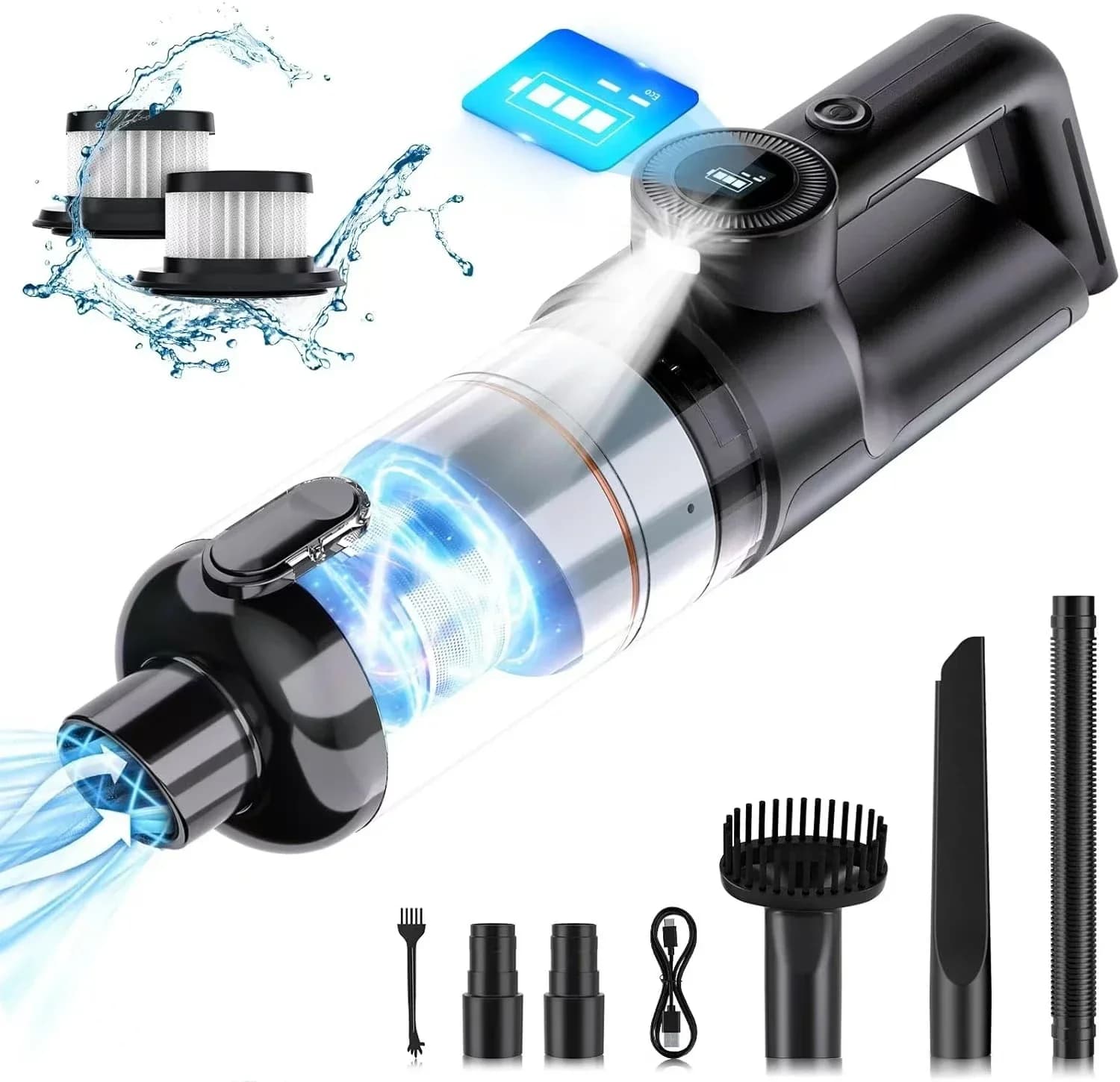 2024 BLDC 14000Pa Portable Wireless Handheld Cleaning Whirlwind Car Vacuum Cleaner 16000pa High Power Vacuum Cleaner For Car
