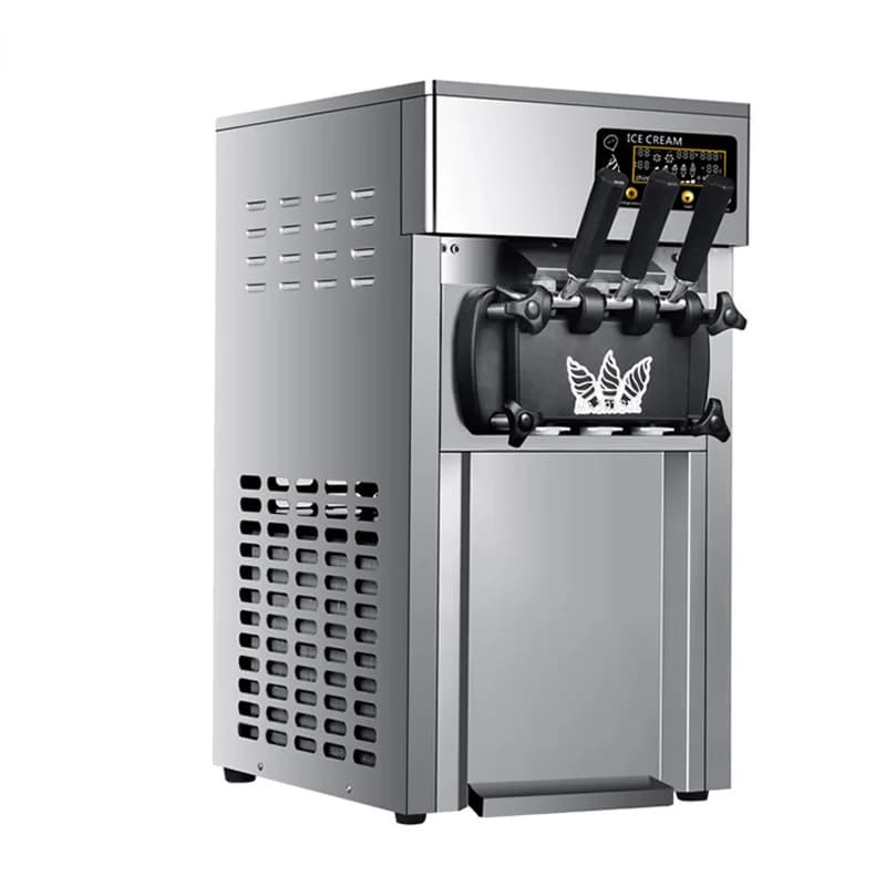 Automatic fast cooling ice cream machine occupies a small commercial stall desktop ice cream machine soft ice cream machine