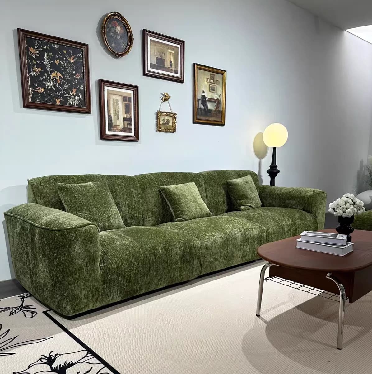 Narrow Minimalist Living Room Sofas Green Designer Japanese Modern Living Room Sofas 2 Seater Divano Soggiorno Home Furniture