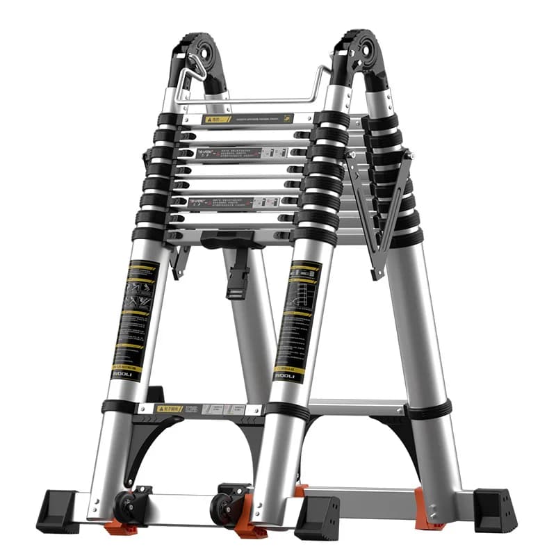 Aluminum alloy telescopic  multi-function, herringbone  bamboo ladder folding, elevator staircase household