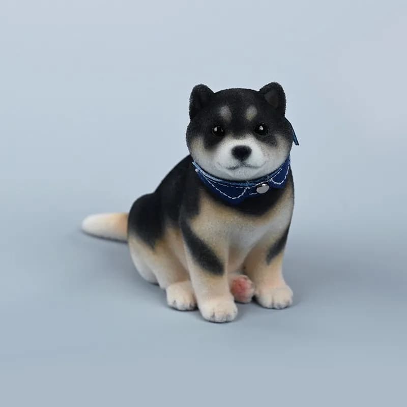 Small flocking Shiba Inu model, simulated plush animal puppy surrounding tide play tabletop small ornament