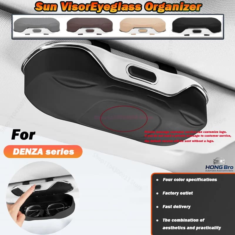 For DENZA D9 DENZA N7 DENZA N8 2024 2025 Portable Car Visor Sunglasses Glasses Case Glasses Holder Clip Box Car Lenses Holder