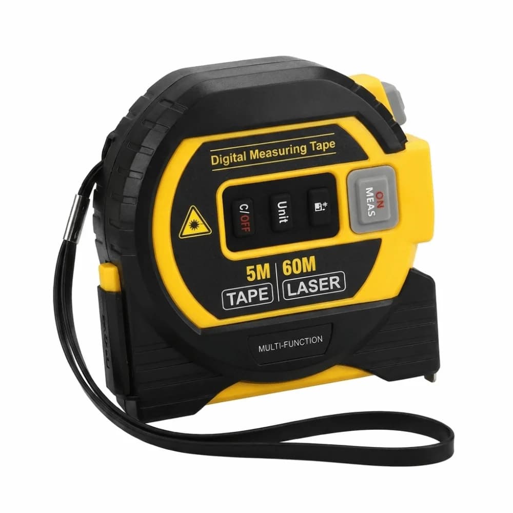3 in 1 Laser Tape Measure High Precision LED Display Laser Rangefinder Durable 5m Tape Digital Tape Measure Tool