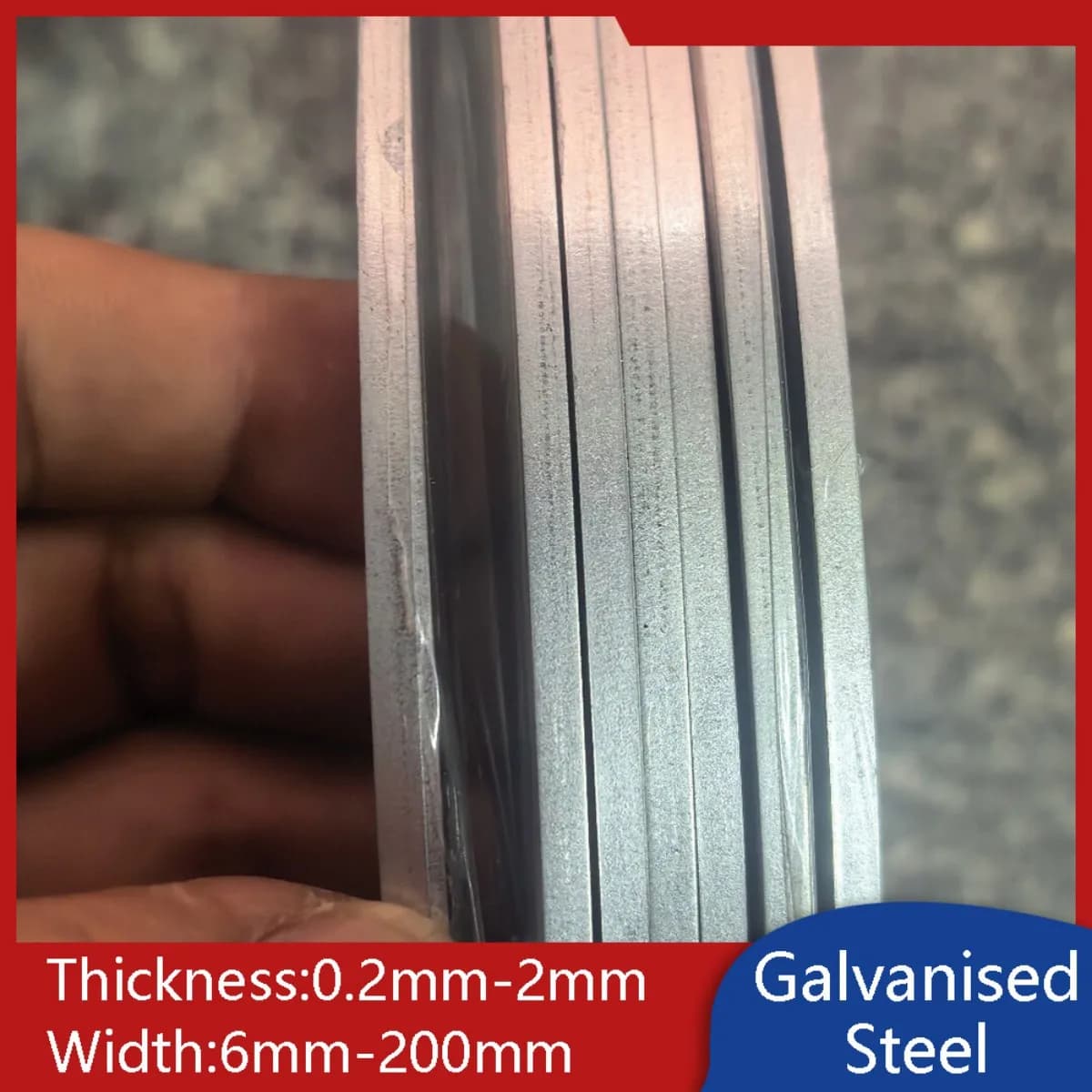 Galvanised Steel Strip Ultra-thin 0.2mm-2mm Thickness Metal Ribbon Roll Band 6mm-200mm Width