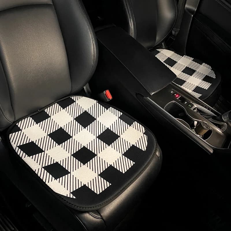 New Style Cartoon Camellia Cotton Flax Four Seasons Universal Protective Car Seat Cushion Rear Fart Cover Car Interior Supplies