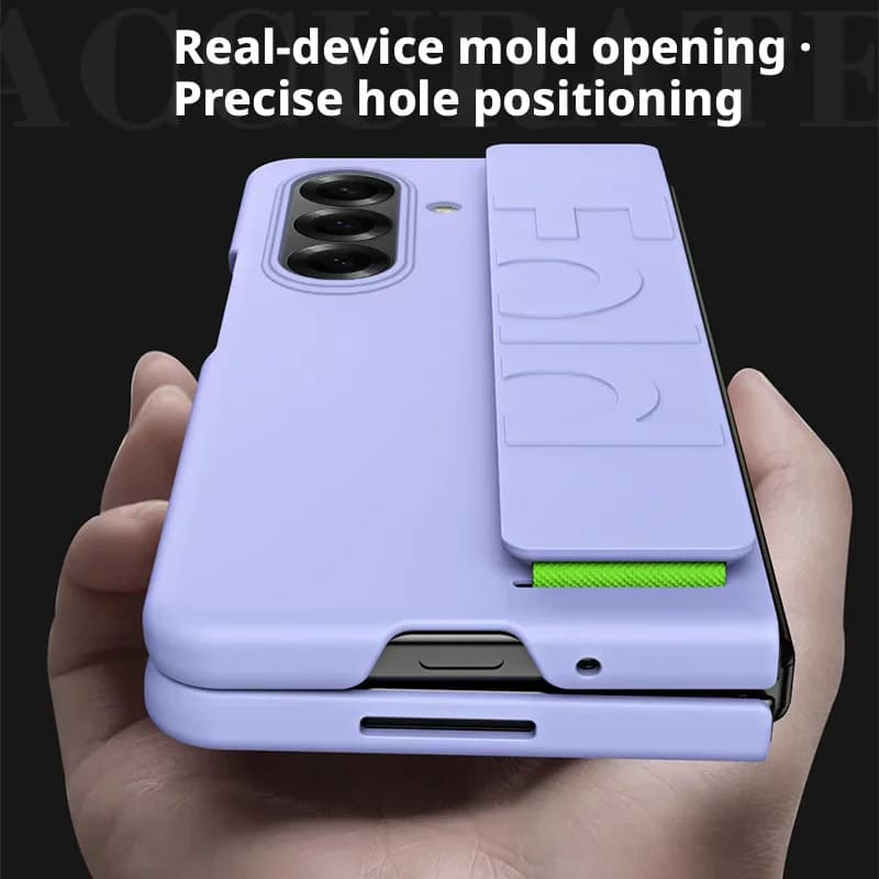 Z Fold 8 Ultra Case Wrist Strap Elastic Hand Belt Ultra Thin PC Cases for Samsung Galaxy Z Fold 8 Wide 7 6 5 4 Stand Cover