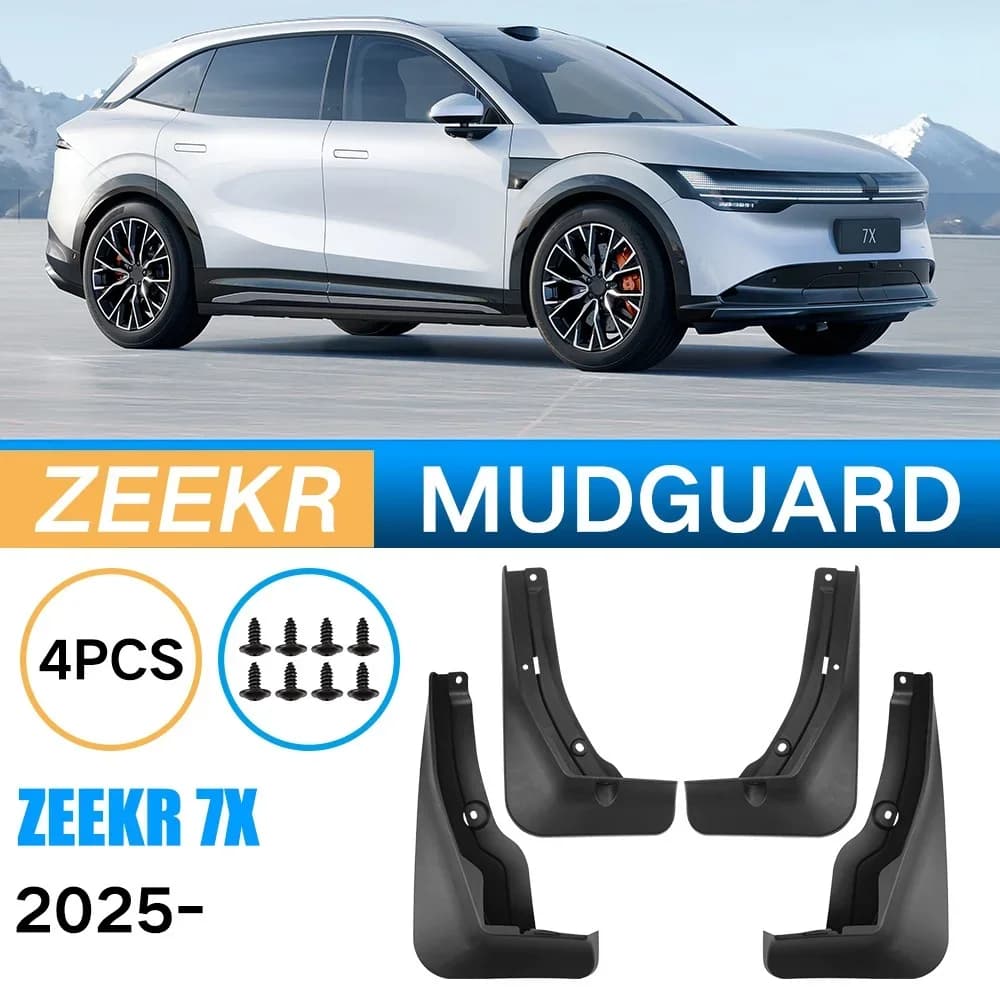 Car Front and Rear Wheel Flaps Splash Guards Durable Anti-Scratch Dustproof Fender Protector Accessories For Zeekr 7GT 2025 2026