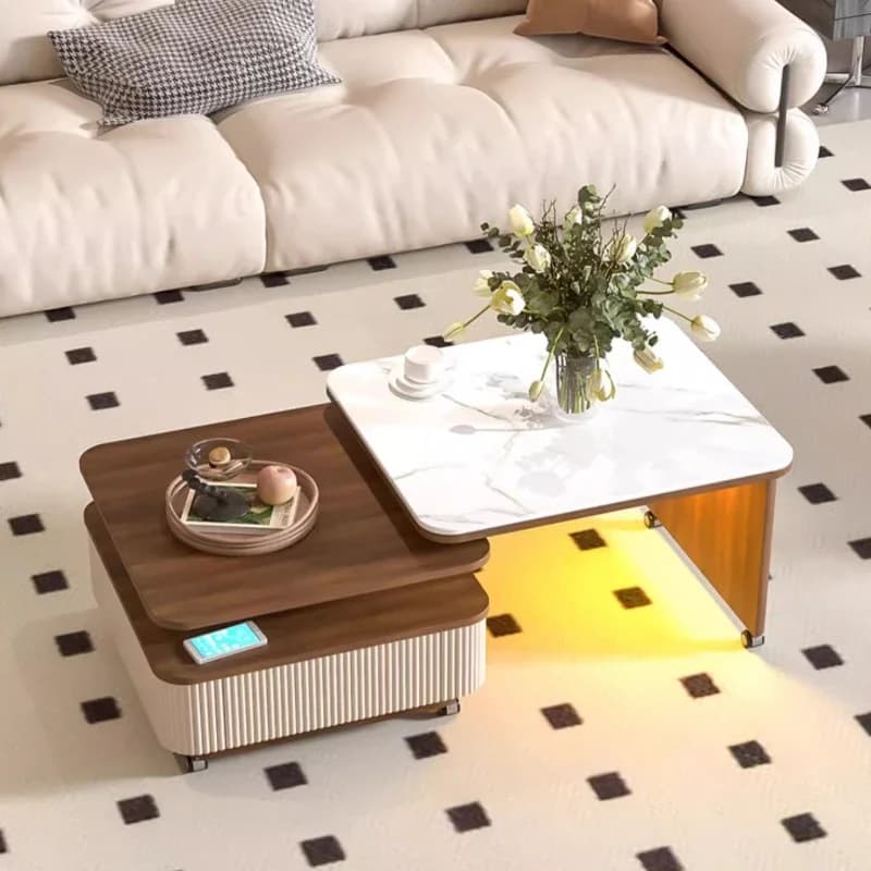Luxury Design Coffee Table Living Room Storage Modern Aesthetic Cute Unique Coffee Table Writing Kaffee Tische Trendy Furniture