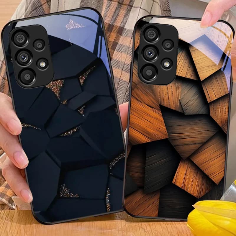 Geometric stones For Samsung S 25 S8 S9 S10 S20　U　ltra S21 Pro S22 Plus S23 FE S24 Ultra S25 Edge S25Ultra glass phone case