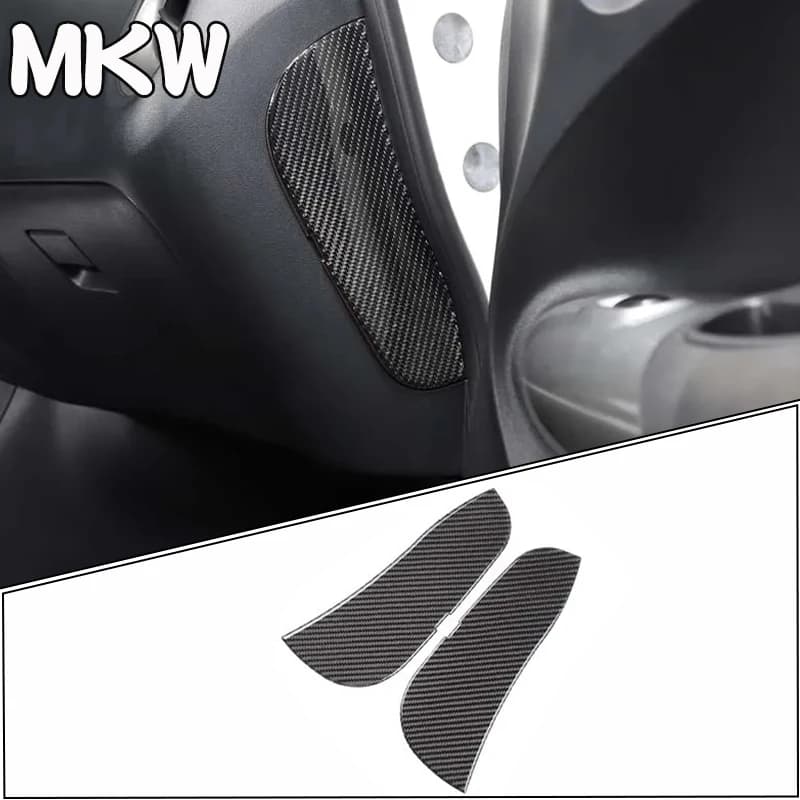 For Nissan JUKE 2011-2019 Infiniti ESQ Soft Carbon Fiber Car Dashboard Both Side Panel Anti-Collision Trim Sticker Accessories