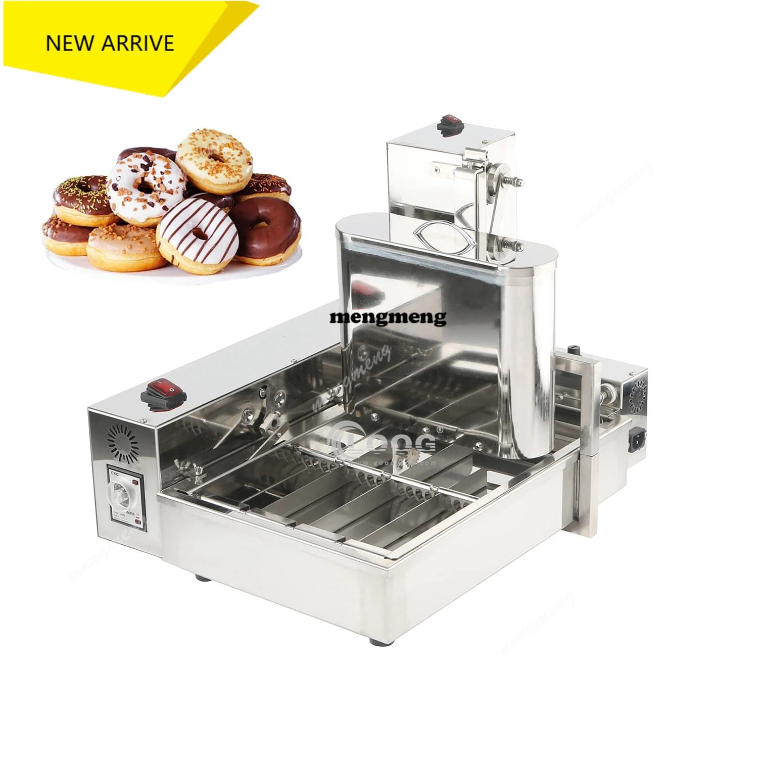 Commercial Kitchen Equipment Manufacturer Best 110V 220V Stainless Steel Automatic Donuts Fryer 4 Rows Mini Donut Machine