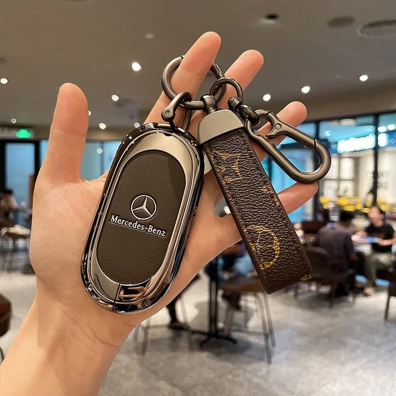 Car Zinc Alloy Key Case Bag Metal Key Shell For Mercedes-Benz AMG C-Class S-Class GLC EQE EQS W223 X254 V297 V295 W206 S206 X206