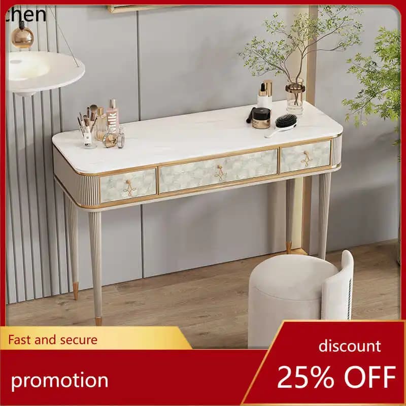 HT solid wood dresser modern simple bedroom high sense solid wood slate shell with mirror