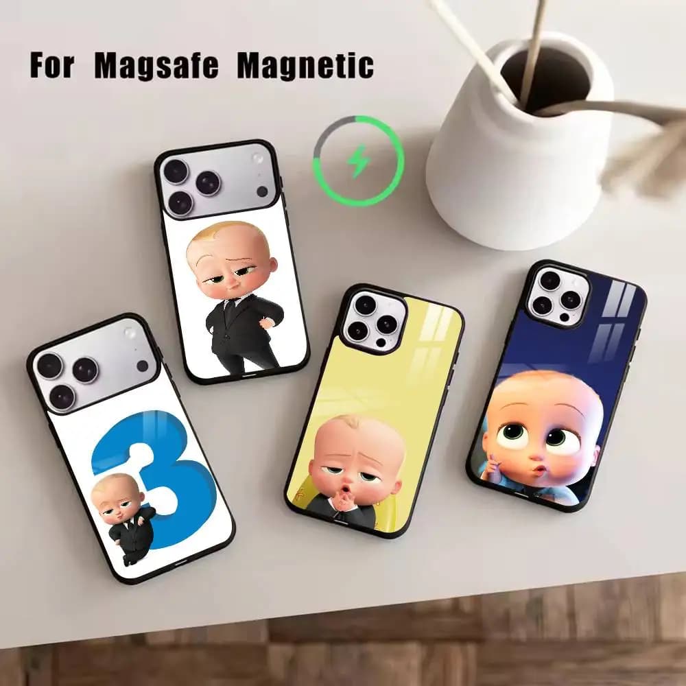 B-Baby Boss Baby 3  Phone Case For iPhone17,16,15,14,13,12,11 Plus,Pro Magnetic For Magsafe Wireless Charging
