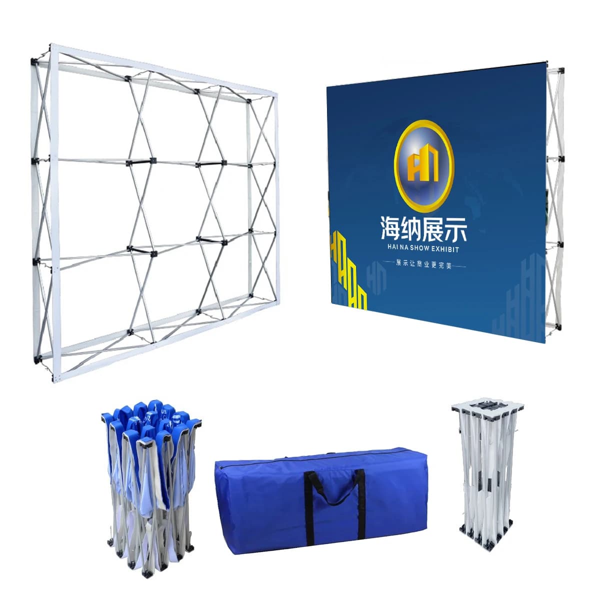 Aluminum Pop up Wall Stand Backdrop Backdrop Display POP up Display Stand Pop up Banner Stand for Advertising Exhibition