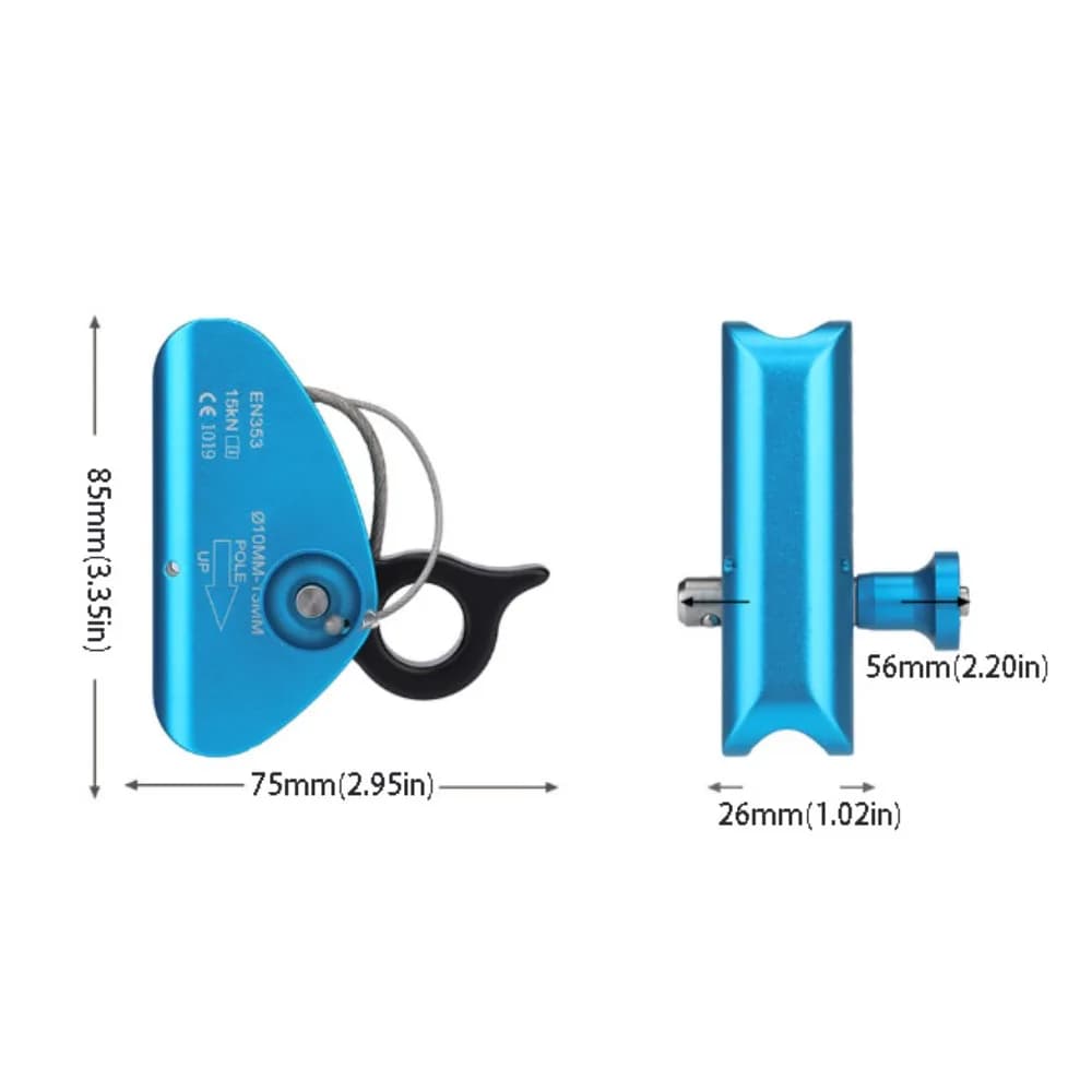 Outdoor Self Locking Rope Grab Self Braking Removable Fall Arrest Protection Aerial Rope Ascender Mountaineering