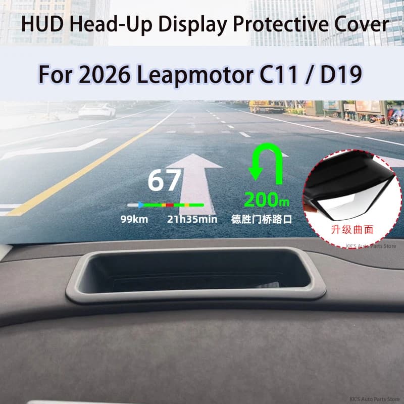 HUD Head-Up Display Protective Cover & Dashboard Dustproof Cover for 2026 Leapmotor C11 / D19, Car Interior Accessories