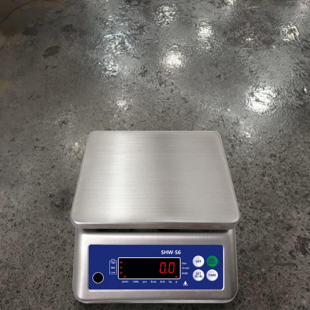 SHW-S6 All Stainless Steel IP68  for Wet Dusty & Water-Heavy Environments Single-sided Display Waterproof Table Scale