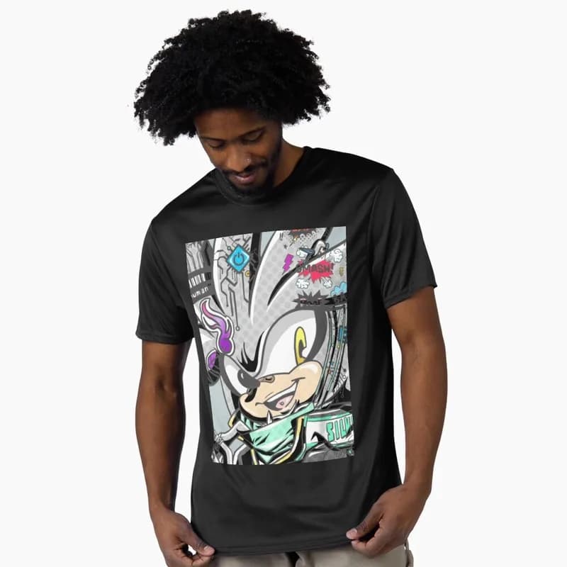 90s Cartoon Series Cute Silver the Hedgehog Shadow Gift t shirt 0603 Vintage Racing Anime Graphic Tee Y2K clothes US Size S-6XL